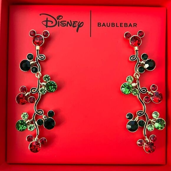 Disney x Bauble Bar Mickey Mouse Christmas Lights Earrings - Picture 1 of 5